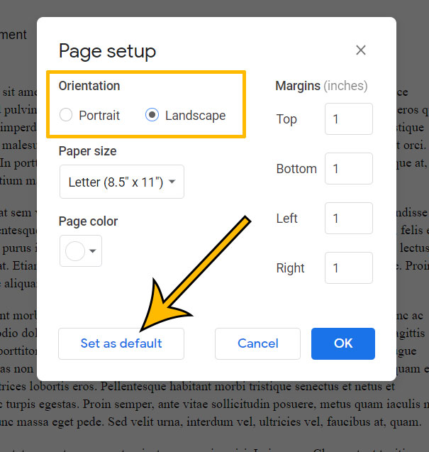 how to change margins in google docs